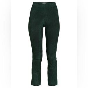 BNWT Vince Suede Forest Green Straight Leg Trousers